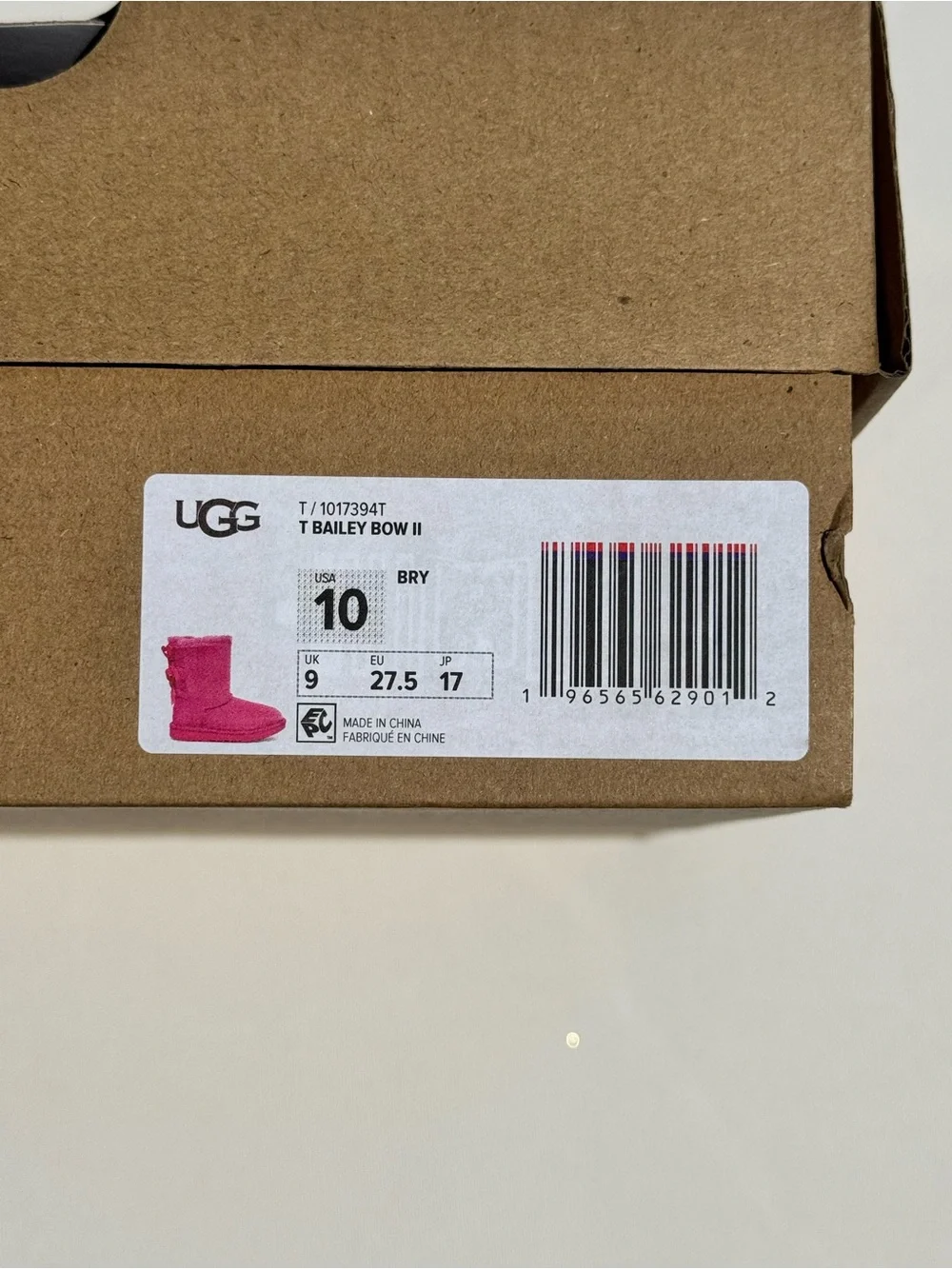 UGG Classic Short Bailey Bow II Boots in Berry Pink